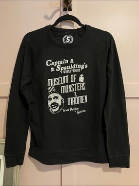 Captain Spaulding Museum of Monsters Black Graphic Sweatshirt